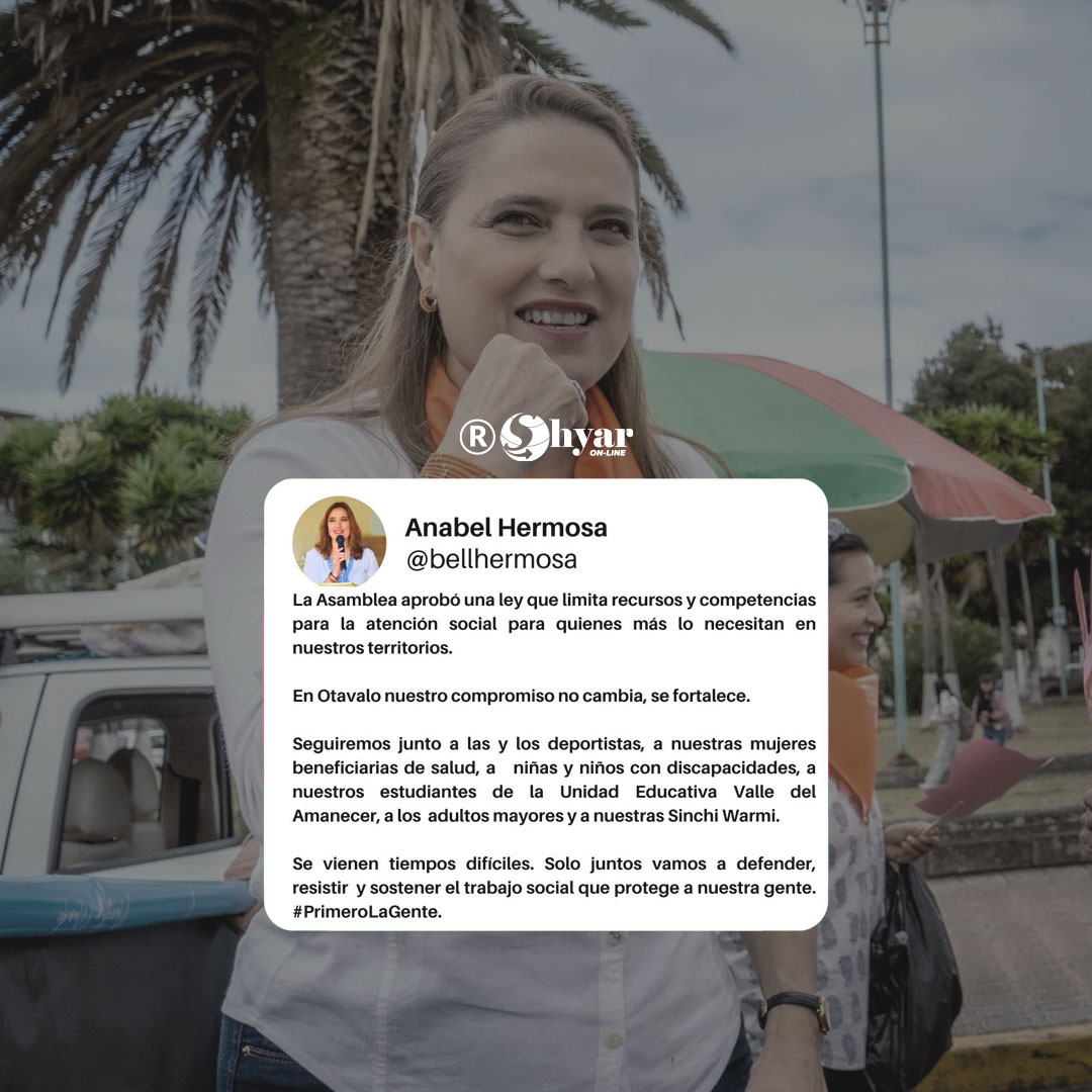 “Limitan la atención social”: alcaldesa de Otavalo critica nueva ley aprobada por la Asamblea
