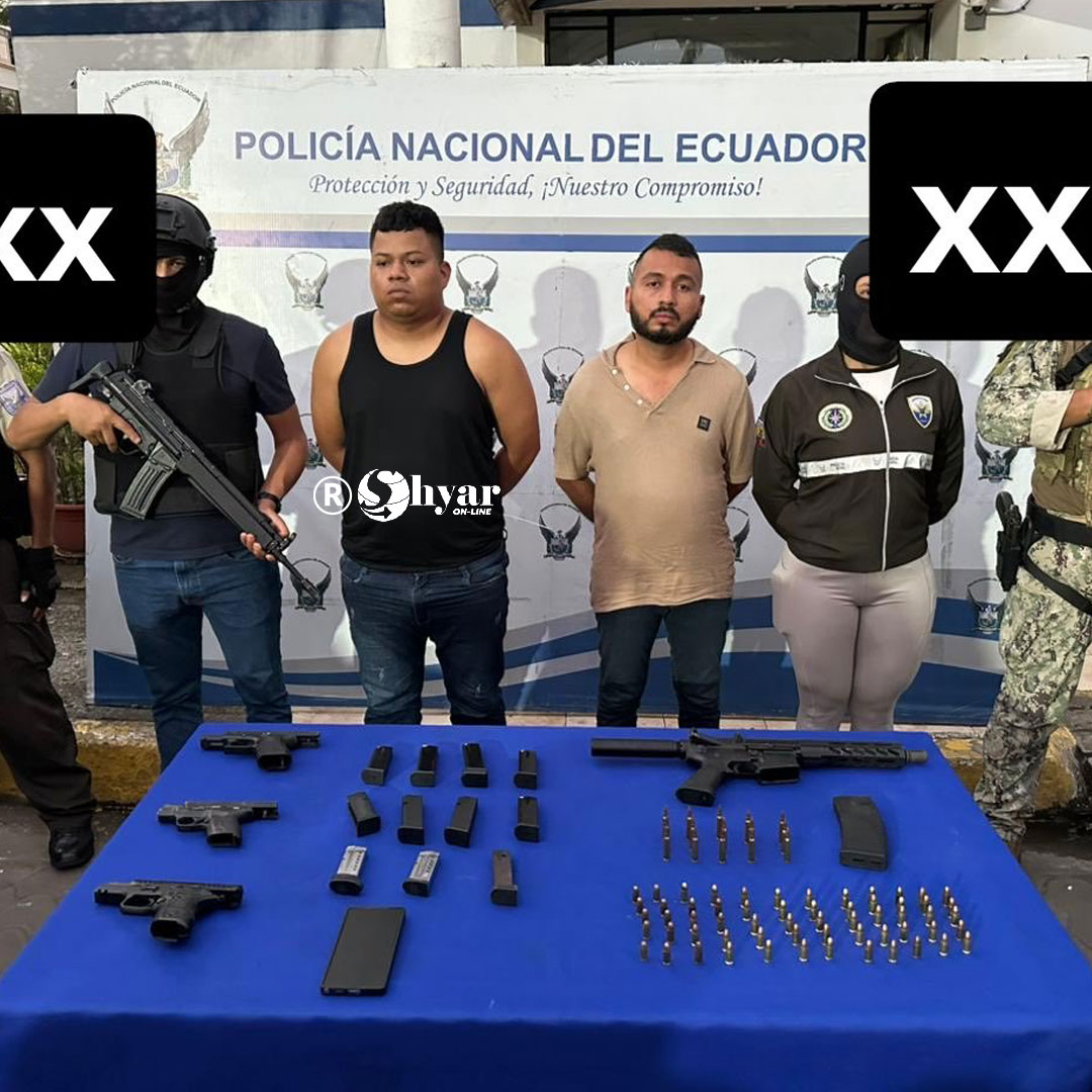 Armas de fuego y municiones decomisadas en intervención policial