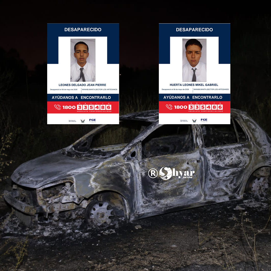 Conmoción en Manabí por hallazgo de menores dentro de vehículo incendiado
