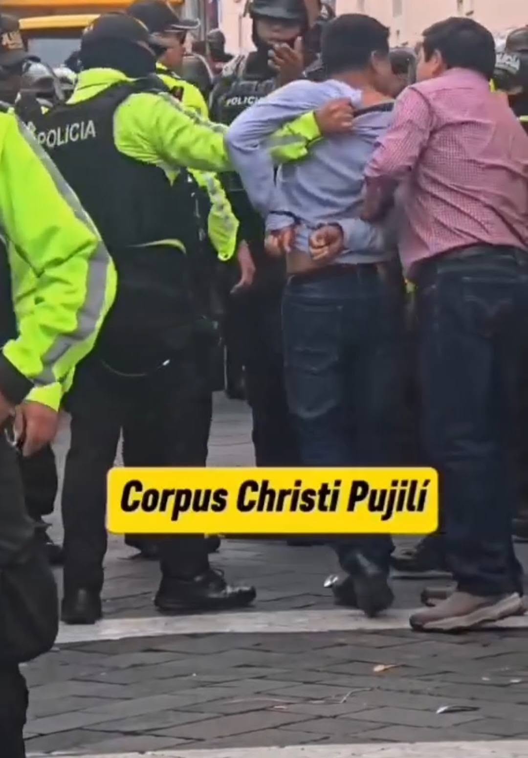 Policía intervino tras descontrol registrado luego del Corpus Christi en Pujilí