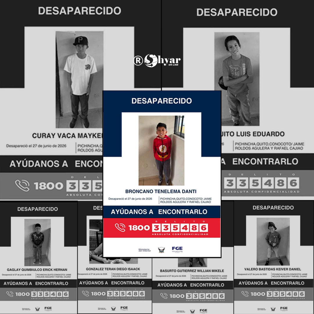 Dante Broncano Tenelema encontrado, pero siete menores siguen extraviados en Quito