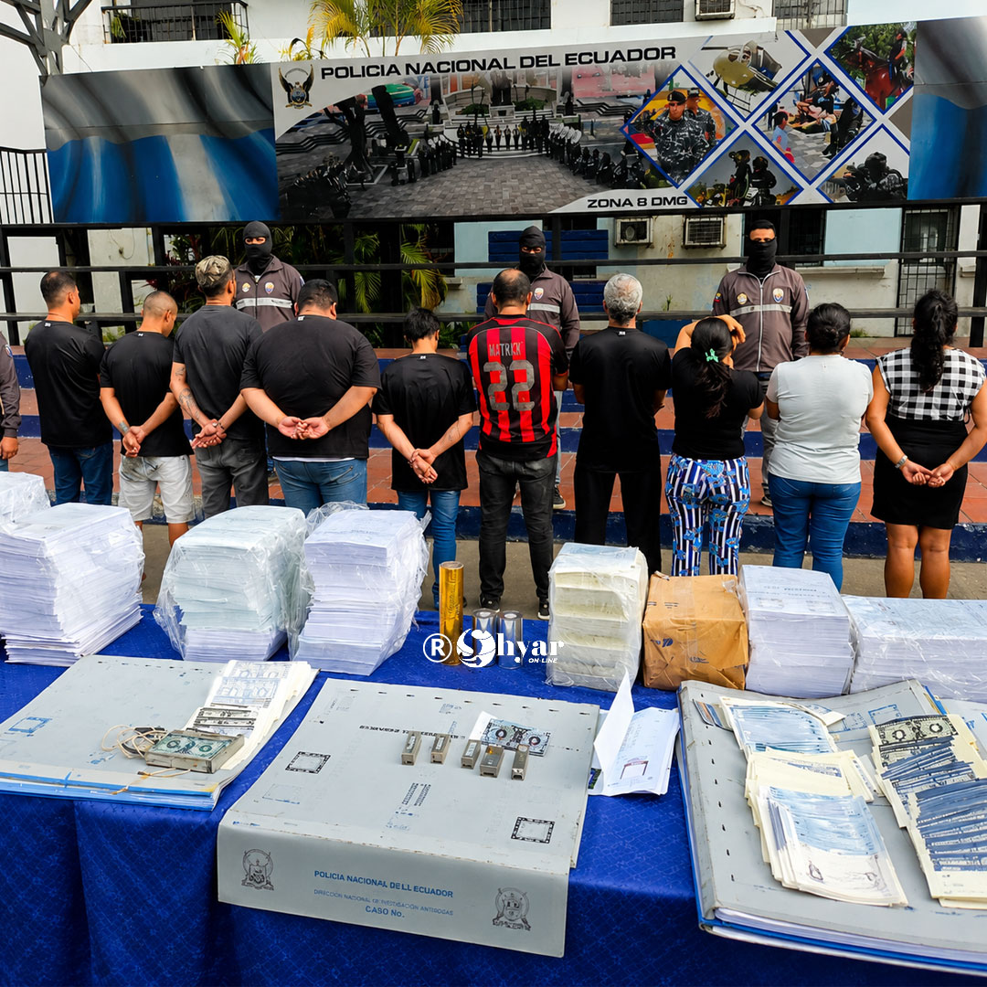 10 personas fueron aprehendidas por presunta falsificación de documentos vehiculares en Guayaquil
